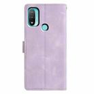 For Motorola Moto E20 / E30 / E40 Triangles Embossed Leather Phone Case(Purple) - 3