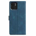 For Motorola Edge 40 Triangles Embossed Leather Phone Case(Blue) - 3