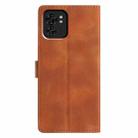 For Motorola Edge 40 Triangles Embossed Leather Phone Case(Brown) - 3