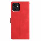 For Motorola Edge 40 Triangles Embossed Leather Phone Case(Red) - 3