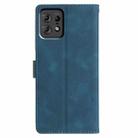 For Motorola Edge 50 Pro Triangles Embossed Leather Phone Case(Blue) - 3