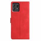 For Motorola Edge 50 Pro Triangles Embossed Leather Phone Case(Red) - 3
