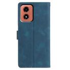 For Motorola Moto G04 / G24 Triangles Embossed Leather Phone Case(Blue) - 3