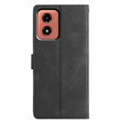 For Motorola Moto G04 / G24 Triangles Embossed Leather Phone Case(Black) - 3