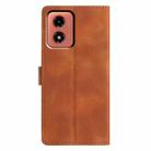 For Motorola Moto G04 / G24 Triangles Embossed Leather Phone Case(Brown) - 3