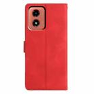 For Motorola Moto G04 / G24 Triangles Embossed Leather Phone Case(Red) - 3