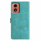 For Motorola Moto G04 / G24 Triangles Embossed Leather Phone Case(Green) - 3