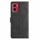 For Motorola Moto G05 Triangles Embossed Leather Phone Case(Black) - 3