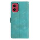 For Motorola Moto G05 Triangles Embossed Leather Phone Case(Green) - 3