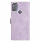 For Motorola Moto G10 / G30 Triangles Embossed Leather Phone Case(Purple) - 3