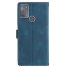 For Motorola Moto G10 / G30 Triangles Embossed Leather Phone Case(Blue) - 3