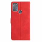 For Motorola Moto G10 / G30 Triangles Embossed Leather Phone Case(Red) - 3