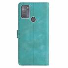 For Motorola Moto G10 / G30 Triangles Embossed Leather Phone Case(Green) - 3