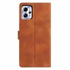 For Motorola Moto G13 / G23 Triangles Embossed Leather Phone Case(Brown) - 3