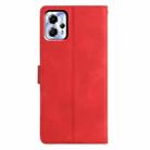 For Motorola Moto G13 / G23 Triangles Embossed Leather Phone Case(Red) - 3