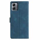 For Motorola Moto G14 Triangles Embossed Leather Phone Case(Blue) - 3