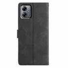 For Motorola Moto G14 Triangles Embossed Leather Phone Case(Black) - 3