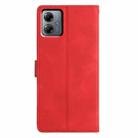 For Motorola Moto G14 Triangles Embossed Leather Phone Case(Red) - 3
