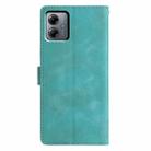 For Motorola Moto G14 Triangles Embossed Leather Phone Case(Green) - 3