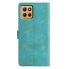 For Motorola Moto G15 Triangles Embossed Leather Phone Case(Green) - 3