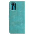 For Motorola Moto G22 Triangles Embossed Leather Phone Case(Green) - 3