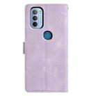 For Motorola Moto G31 / G41 Triangles Embossed Leather Phone Case(Purple) - 3