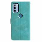 For Motorola Moto G31 / G41 Triangles Embossed Leather Phone Case(Green) - 3