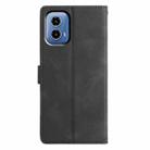 For Motorola Moto G34 Triangles Embossed Leather Phone Case(Black) - 3