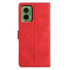 For Motorola Moto G35 Triangles Embossed Leather Phone Case(Red) - 3