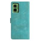 For Motorola Moto G35 Triangles Embossed Leather Phone Case(Green) - 3