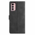 For Motorola Moto G42 Triangles Embossed Leather Phone Case(Black) - 3