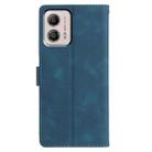 For Motorola Moto G53 5G Triangles Embossed Leather Phone Case(Blue) - 3