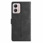 For Motorola Moto G53 5G Triangles Embossed Leather Phone Case(Black) - 3