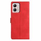 For Motorola Moto G53 5G Triangles Embossed Leather Phone Case(Red) - 3