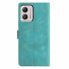 For Motorola Moto G53 5G Triangles Embossed Leather Phone Case(Green) - 3