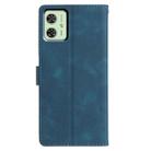 For Motorola Moto G54 Triangles Embossed Leather Phone Case(Blue) - 3