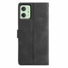 For Motorola Moto G54 Triangles Embossed Leather Phone Case(Black) - 3