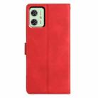 For Motorola Moto G54 Triangles Embossed Leather Phone Case(Red) - 3