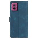 For Motorola Moto G55 Triangles Embossed Leather Phone Case(Blue) - 3
