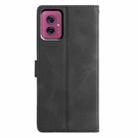 For Motorola Moto G55 Triangles Embossed Leather Phone Case(Black) - 3