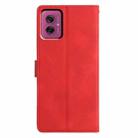 For Motorola Moto G55 Triangles Embossed Leather Phone Case(Red) - 3
