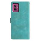 For Motorola Moto G55 Triangles Embossed Leather Phone Case(Green) - 3