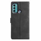 For Motorola Moto G60 Triangles Embossed Leather Phone Case(Black) - 3