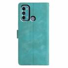For Motorola Moto G60 Triangles Embossed Leather Phone Case(Green) - 3