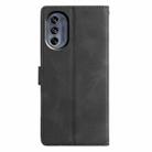 For Motorola Moto G62 5G Triangles Embossed Leather Phone Case(Black) - 3