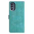 For Motorola Moto G62 5G Triangles Embossed Leather Phone Case(Green) - 3