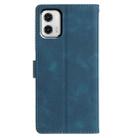 For Motorola Moto G73 Triangles Embossed Leather Phone Case(Blue) - 3