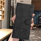 For Motorola Moto G75 5G Triangles Embossed Leather Phone Case(Black) - 6