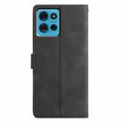 For Motorola Moto G75 5G Triangles Embossed Leather Phone Case(Black) - 7
