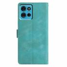 For Motorola Moto G75 5G Triangles Embossed Leather Phone Case(Green) - 3